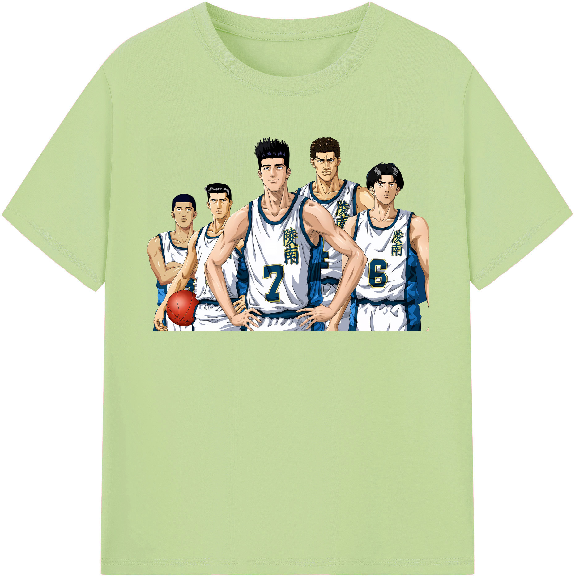 SLAM DUNK／スラムダンク 綿100％半袖Tシャツ（フロントプリント）